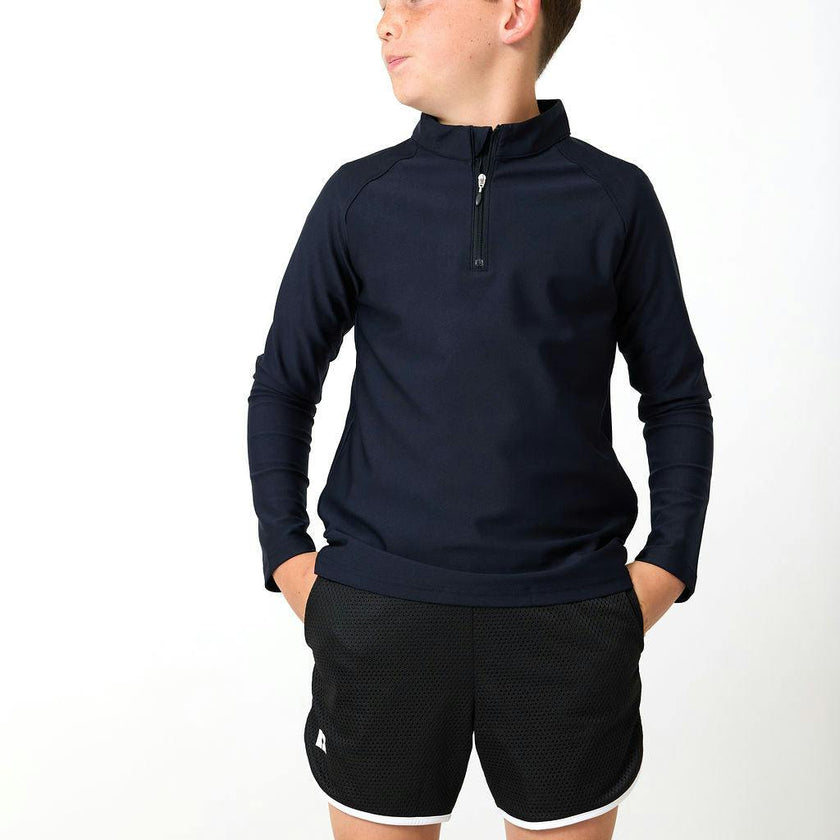 black half-zip