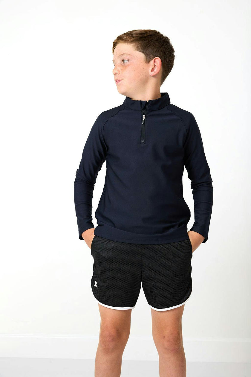 black half-zip