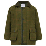 Lyall Greenbelt Tweed Coat - Olive