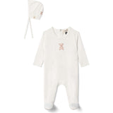 Embroidered Onesie White/Pink