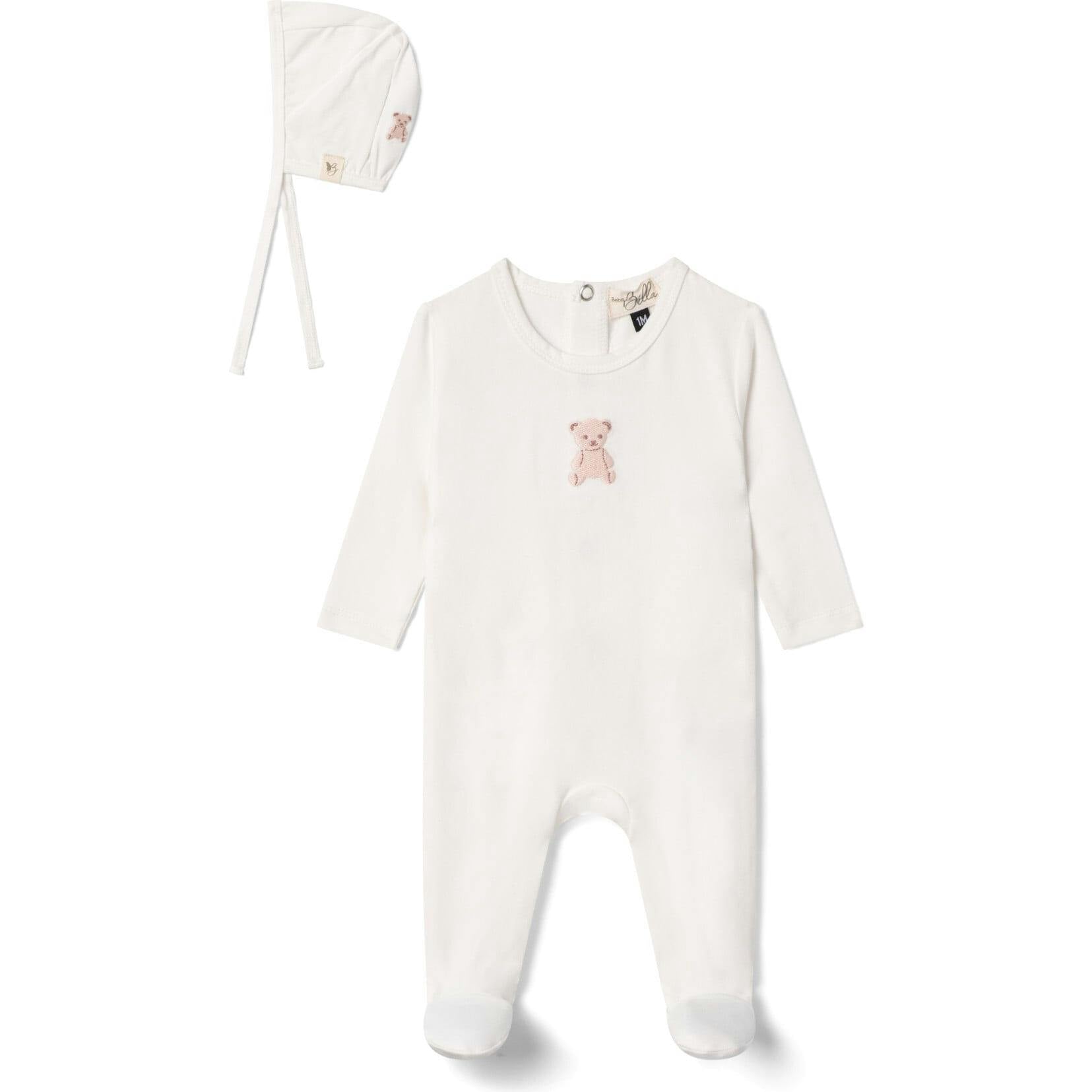 Embroidered Onesie White/Pink