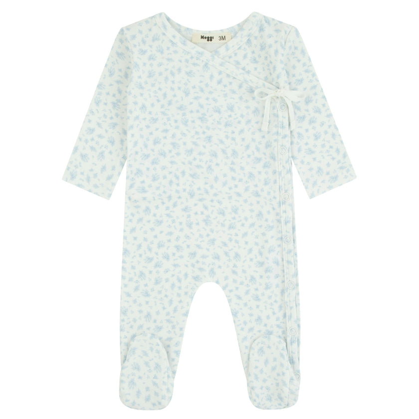 Floral Printed Wrap Footie, Boys