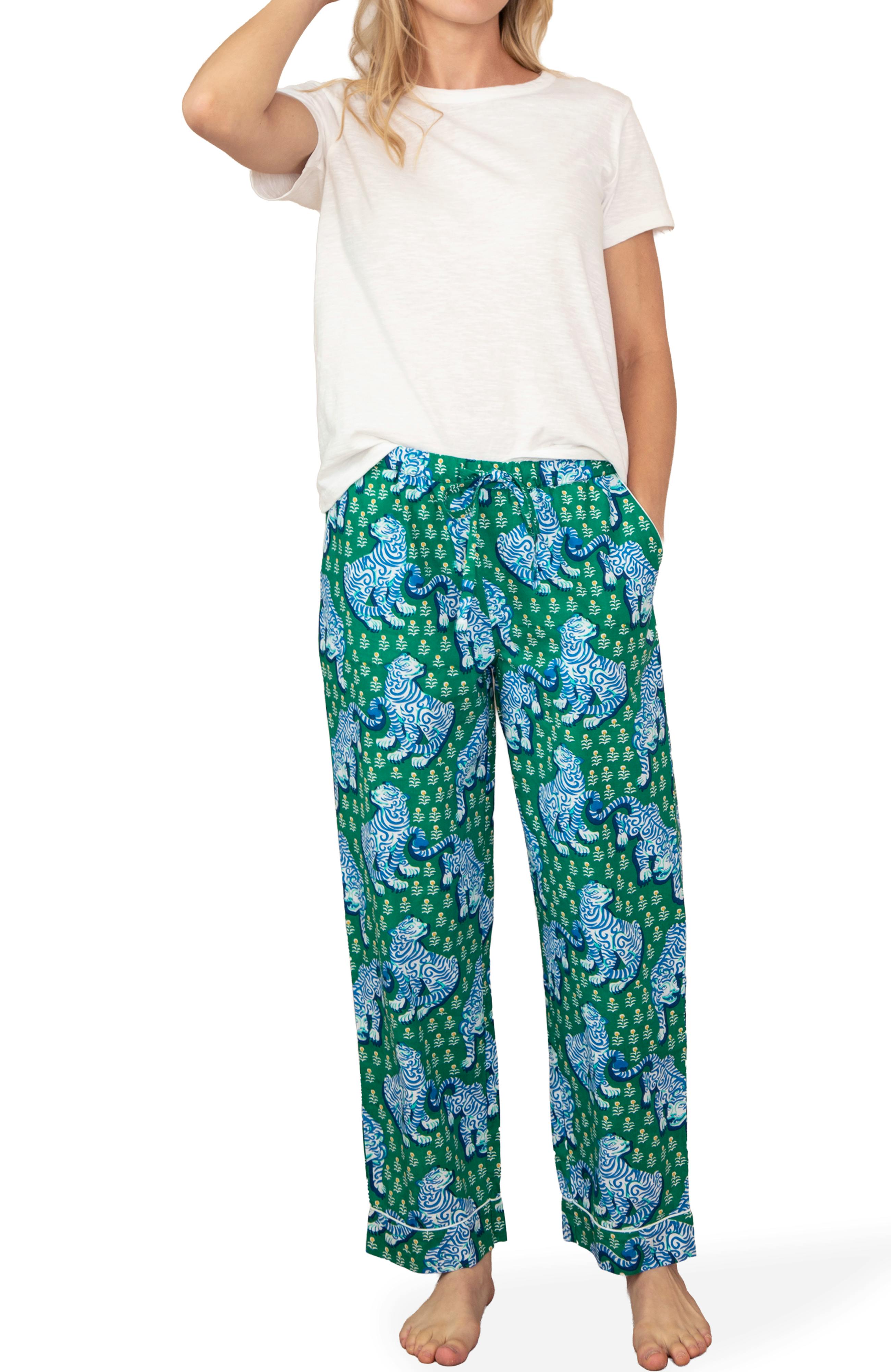 Tiger Queen - PJ Pants - Jade