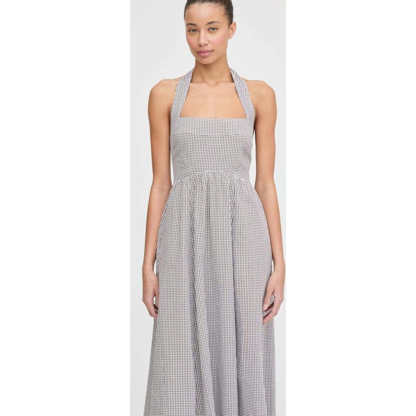 The Fleur Midi Dress - Chocolate Gingham