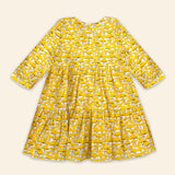 Kids Fran Dress Yellow Mushroom
