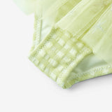 Green Gingham Ballet Skirt Swimsuit