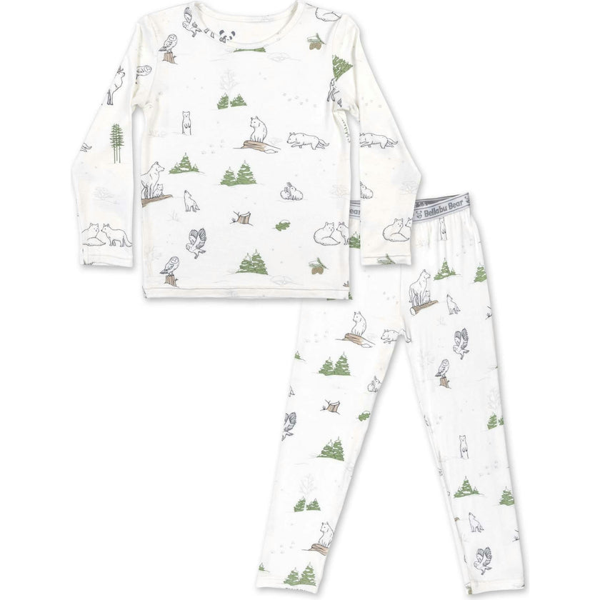 Winter Forest Animals Bamboo Kids Pajamas