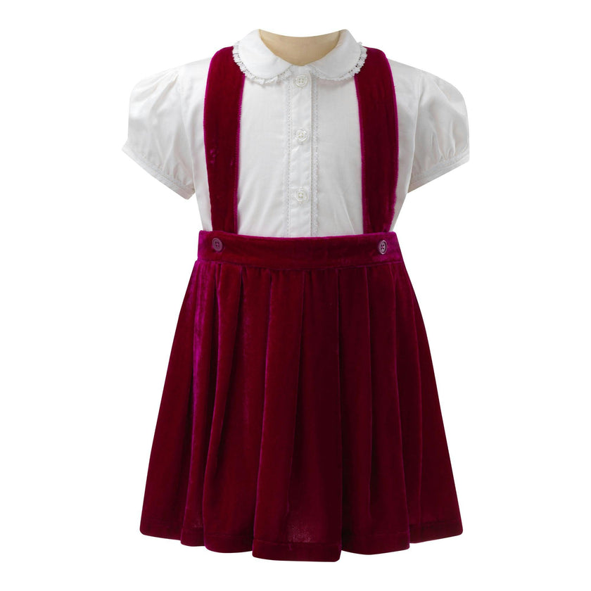 Eloise Silk Velvet Pinafore Set