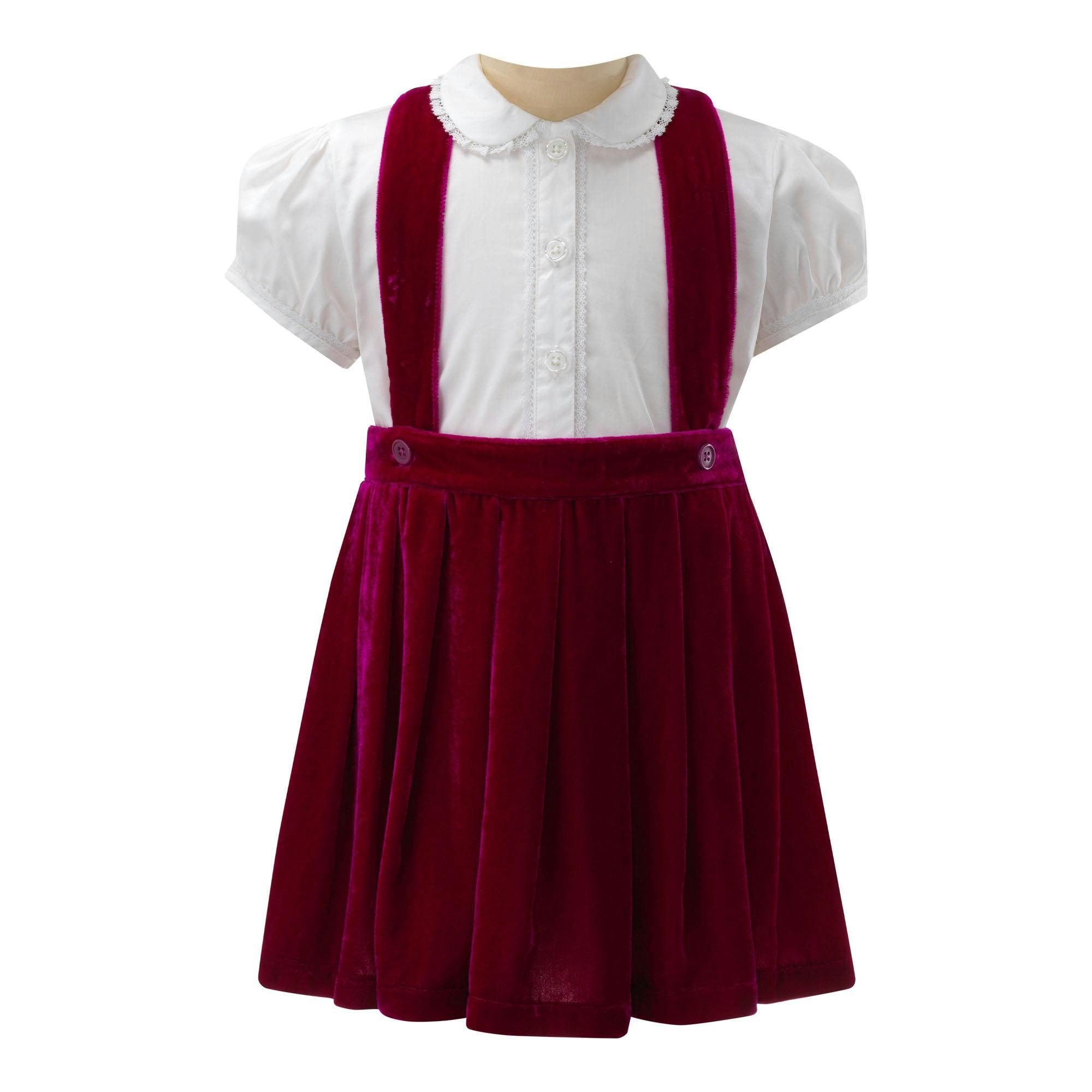 Eloise Silk Velvet Pinafore Set