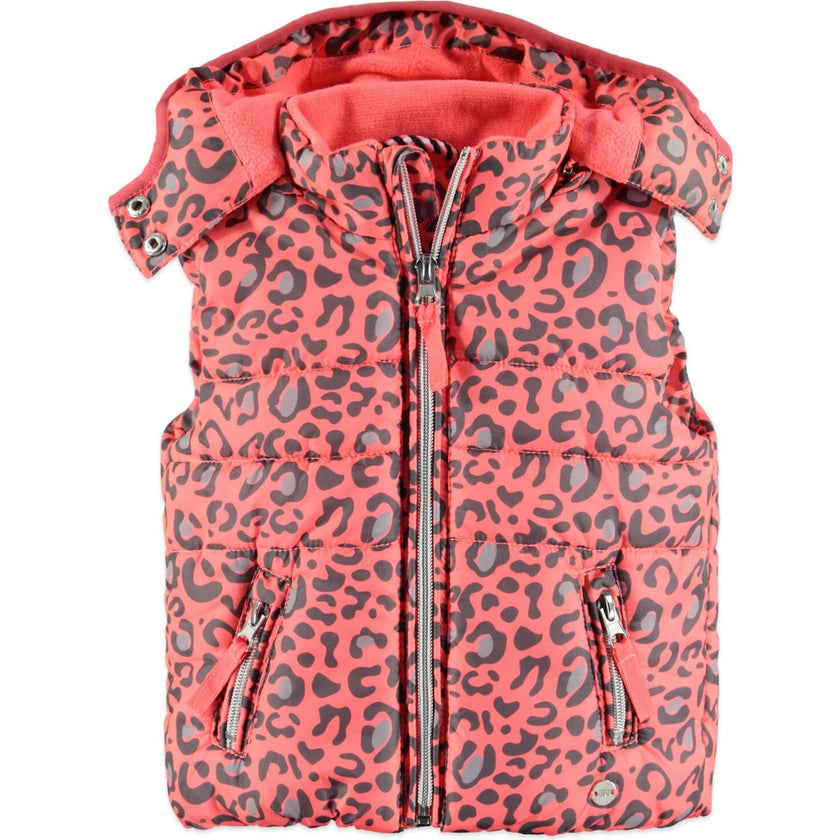 Animal Print Puffer Vest