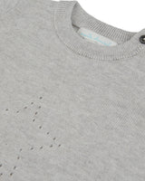 Pointelle Star Crawler Set - Grey