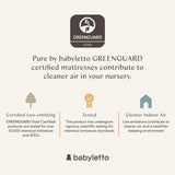 Babyletto Pure Core Midi Crib Mattress w/ Hybrid Quilted Waterproof Cover (Lightweight)