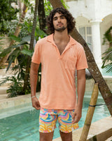 The Tropicana - Coral Terry Polo Men's Shirt