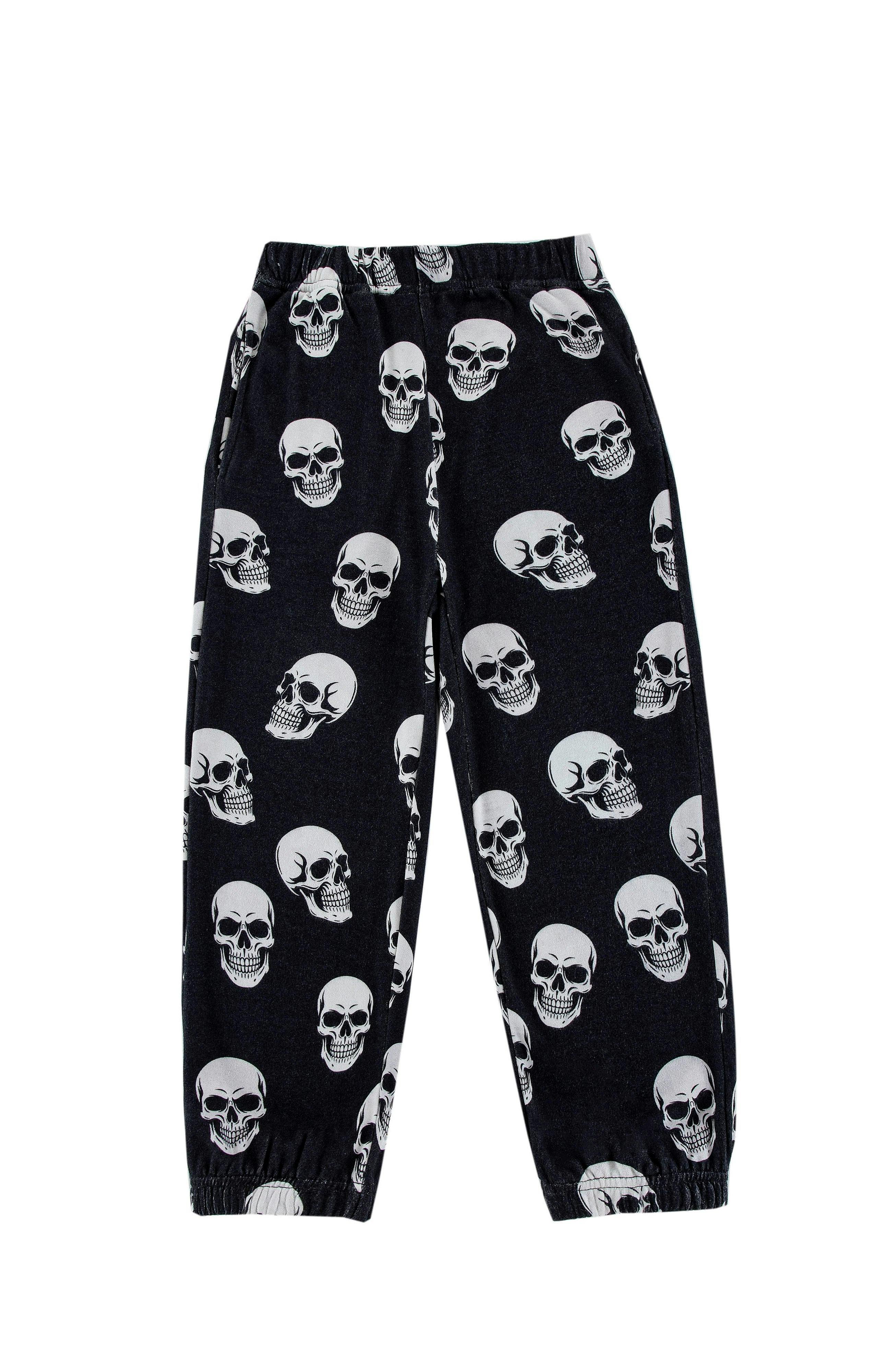 Soft Fleece Jogger, Skulls