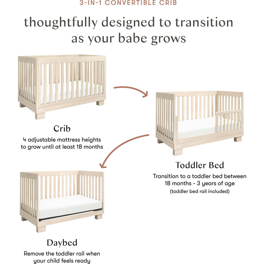 Modo 3-In-1 Convertible Crib & Toddler Bed Conversion Kit