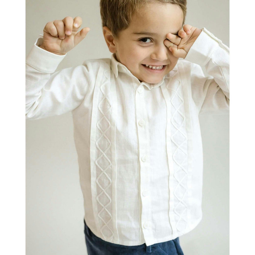 Long Sleeve Guayabera Shirt