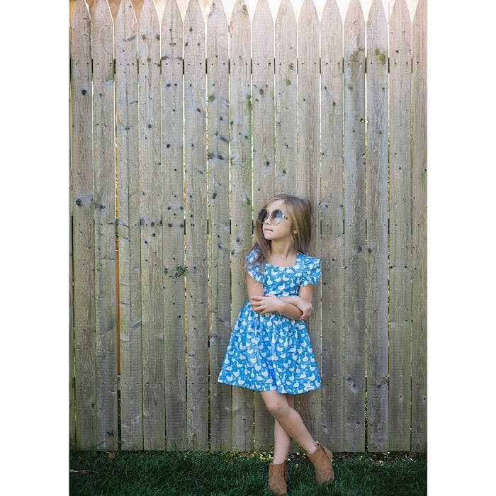 Ruffle Sleeve Dress in Ducks