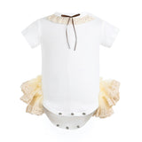 White Elvira Lace Onesie