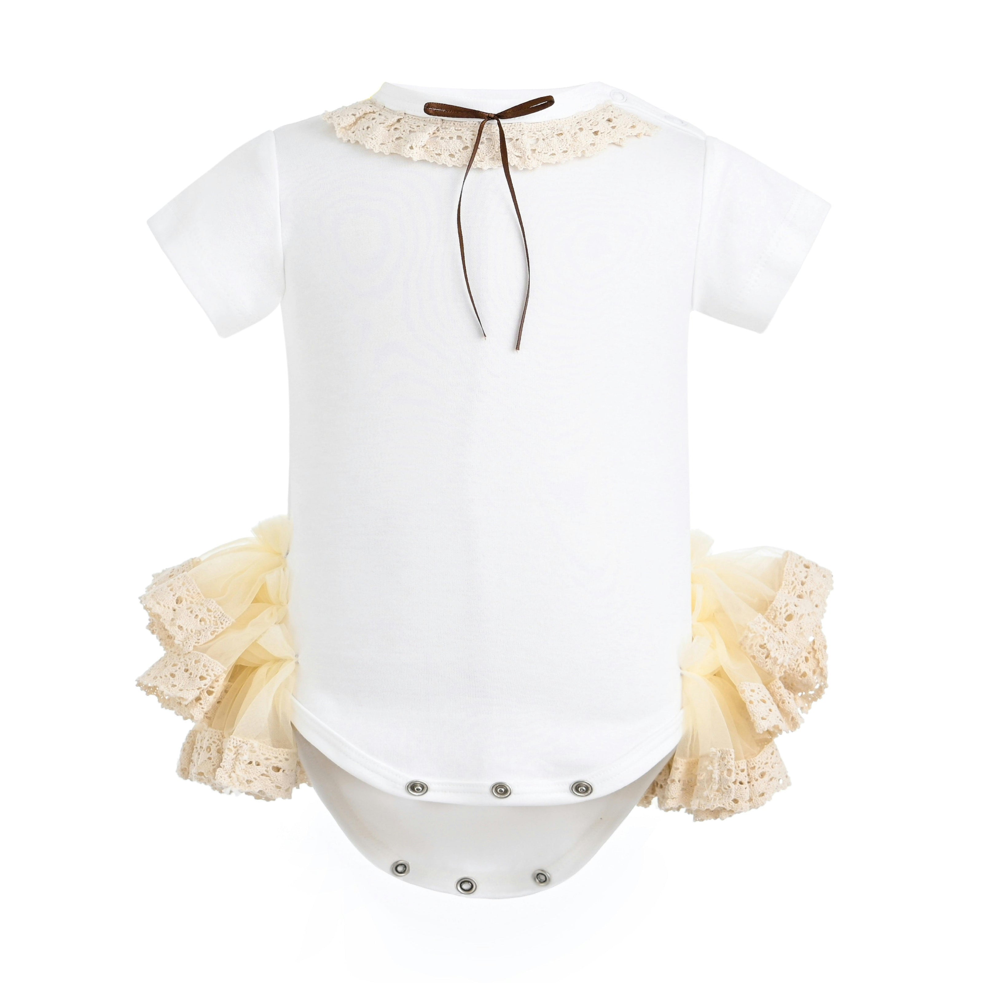 White Elvira Lace Onesie