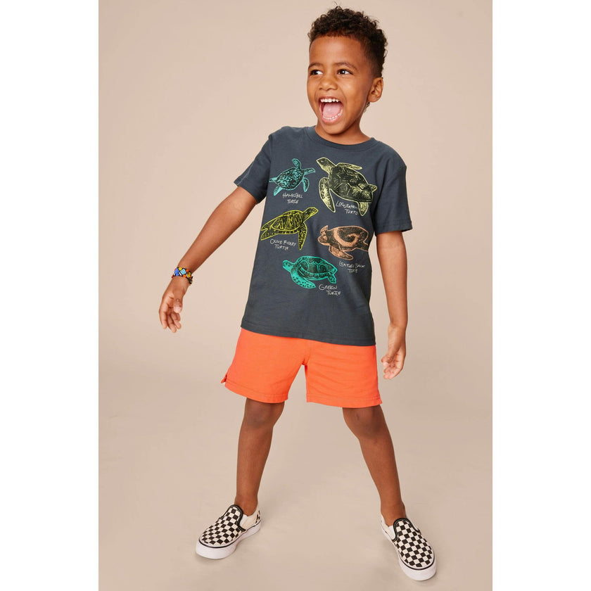 Knit Mid-Thigh Drawstring Shortie, Red