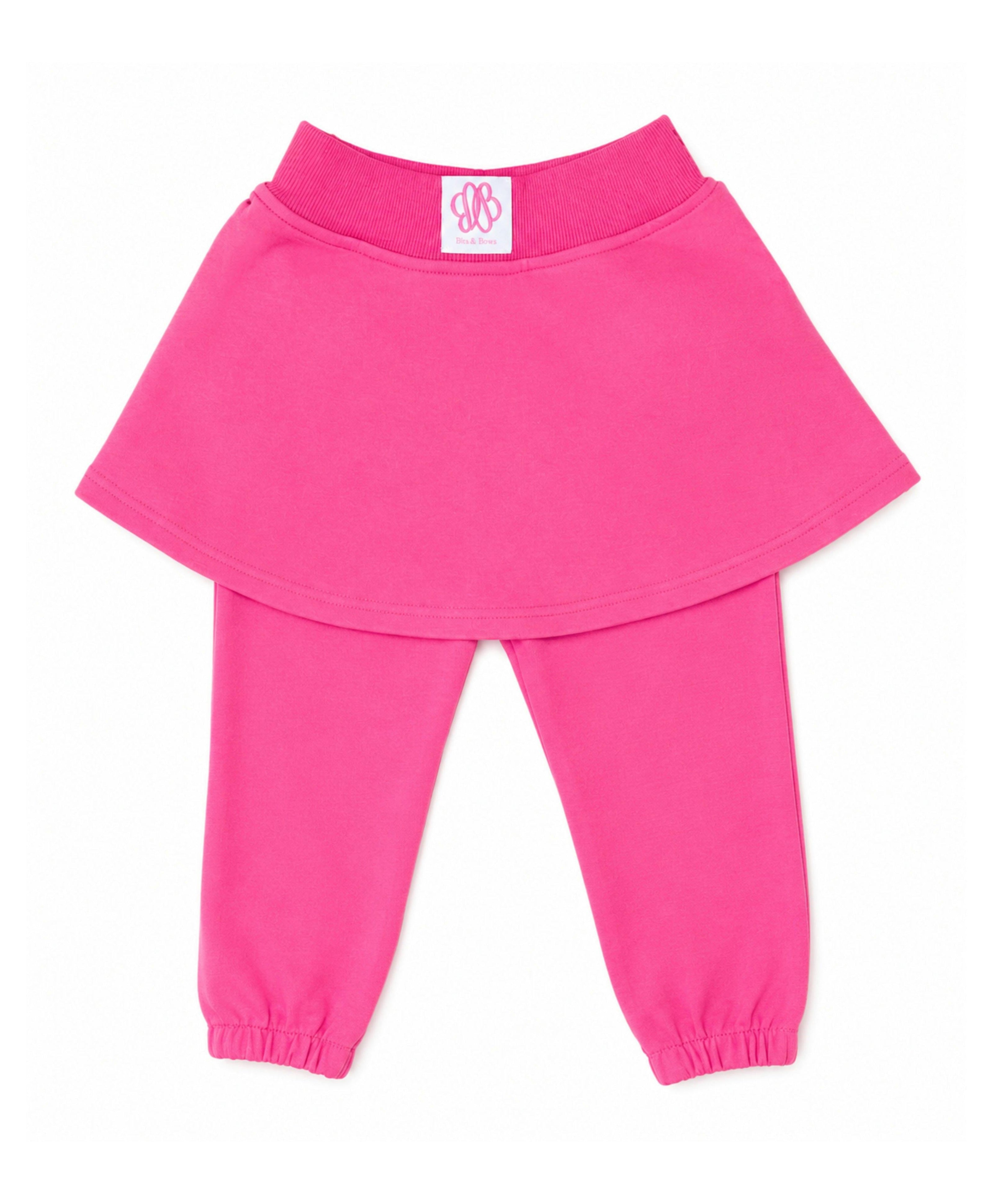 Hot Pink Skirted Bow Jogger