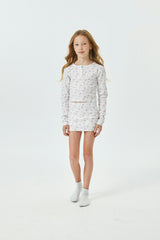 Lolly White With Pink Thermal Mini Skort