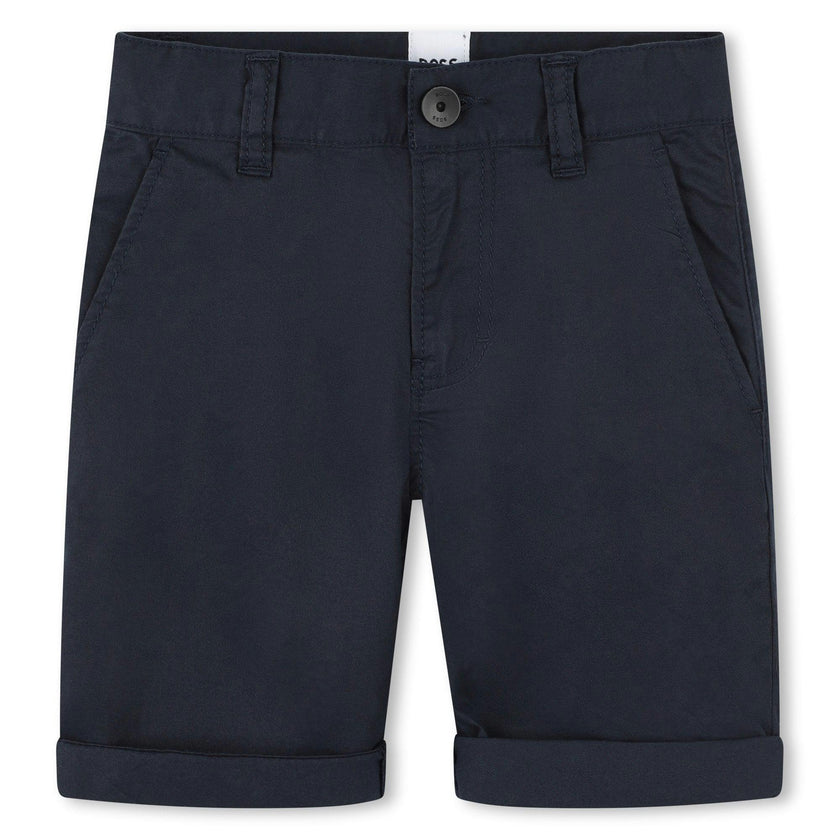 Navy Plain Chino Shorts