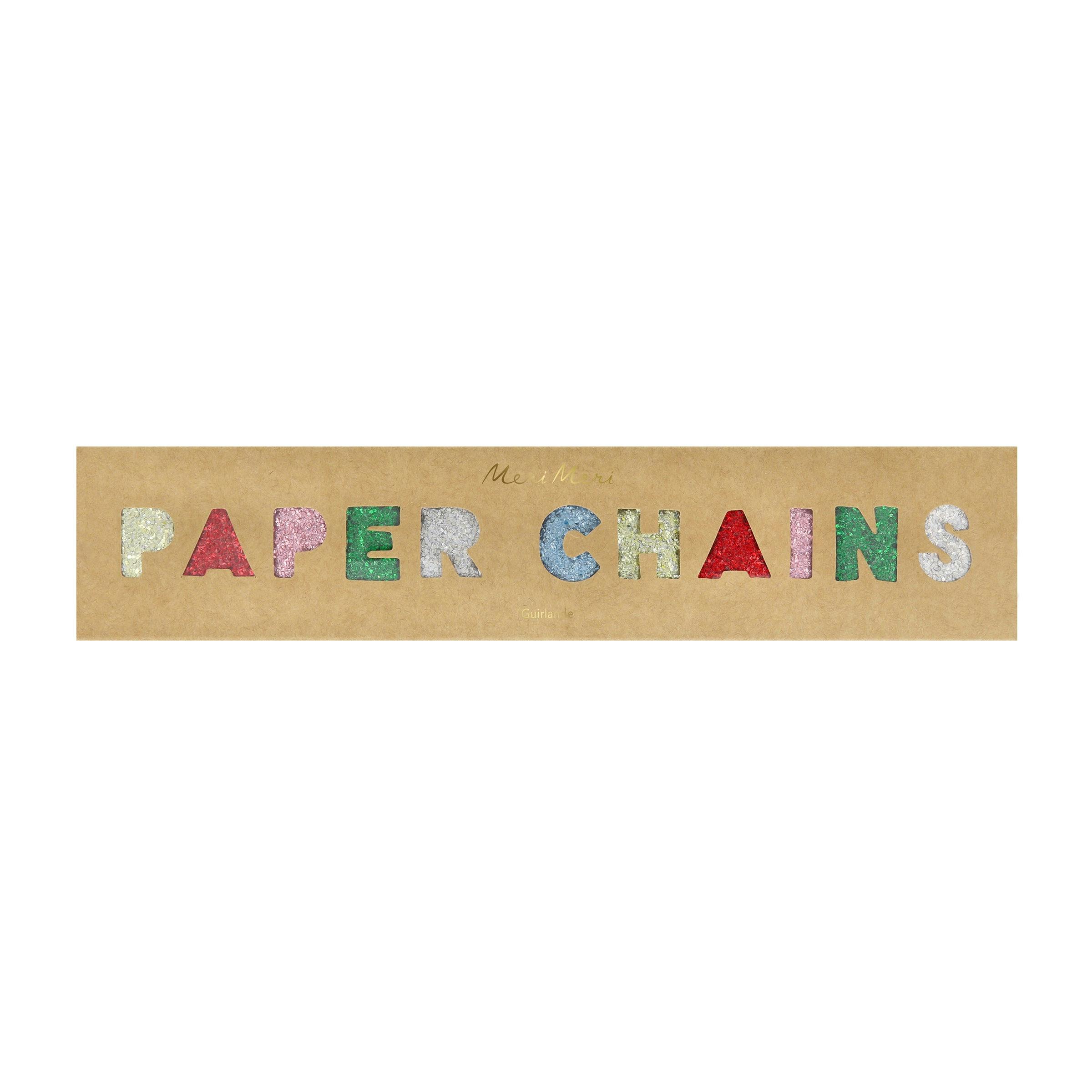 Glitter Paper Chains