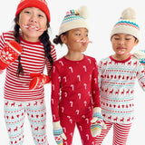 Kids organic PJ top in candy canes