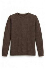 Textured Crew Neck Top