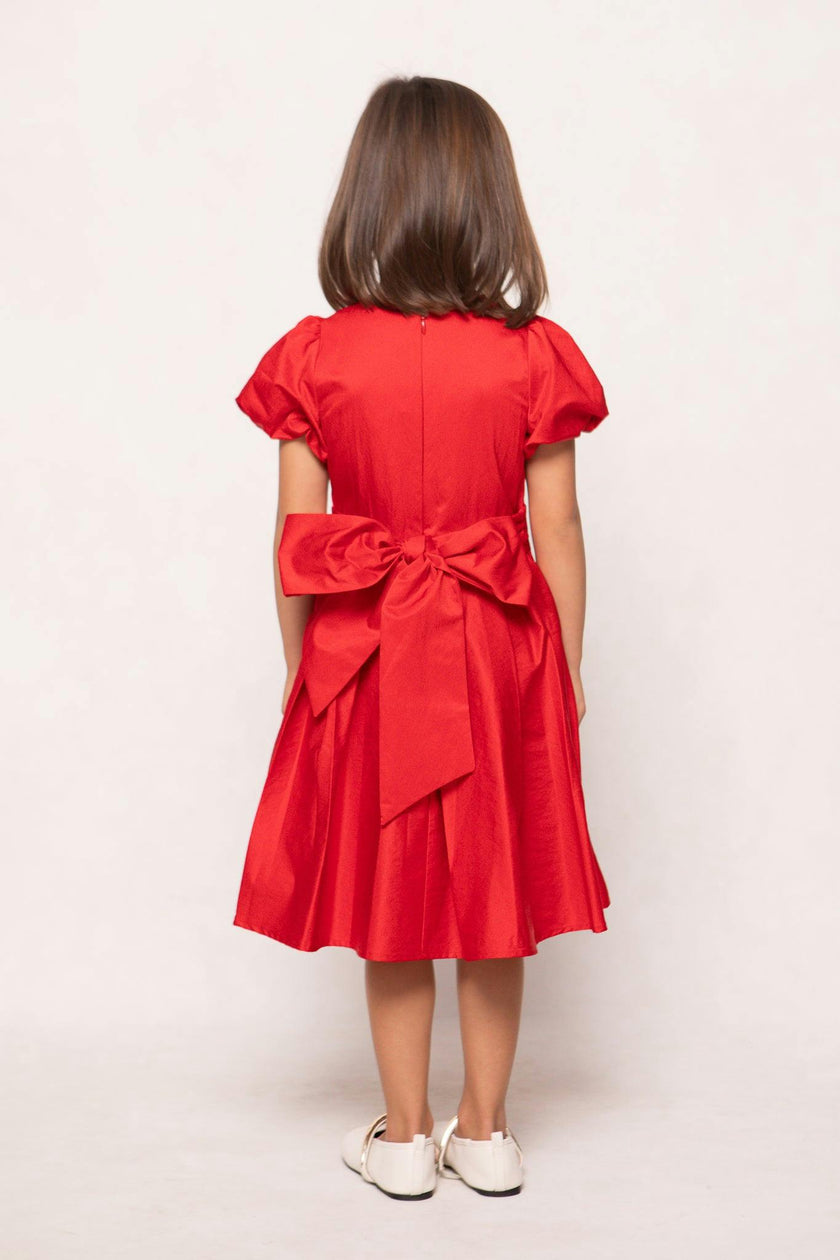 Mini Wrenley Dress in Red Taffeta