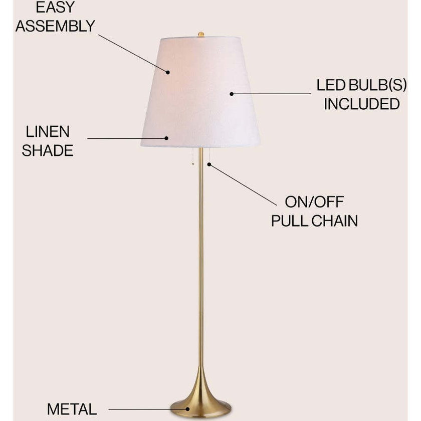 Amelia 63" Metal LED Floor Lamp