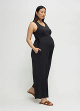 Wide Leg Knit Maternity and Nursing Jumpsuit