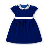Velvet Dress With Lace Collar