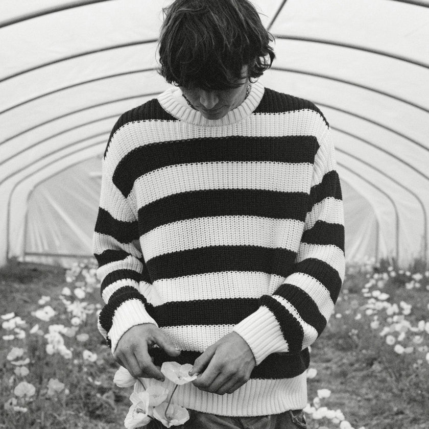 Musa Men Jumper Summer Midnight Knit Stripes