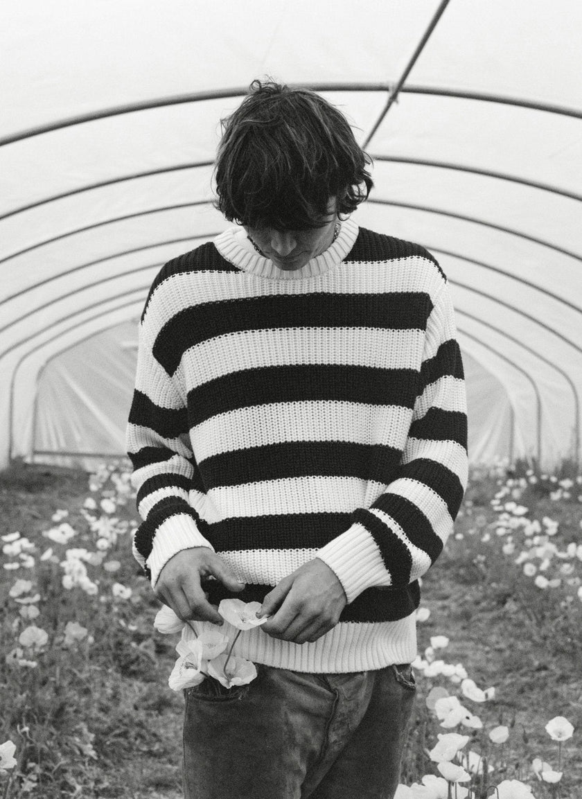 Musa Men Jumper Summer Midnight Knit Stripes