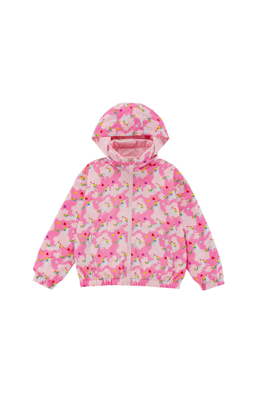 Max Reversible Rain Jacket Windbreaker, Dancing Unicorn