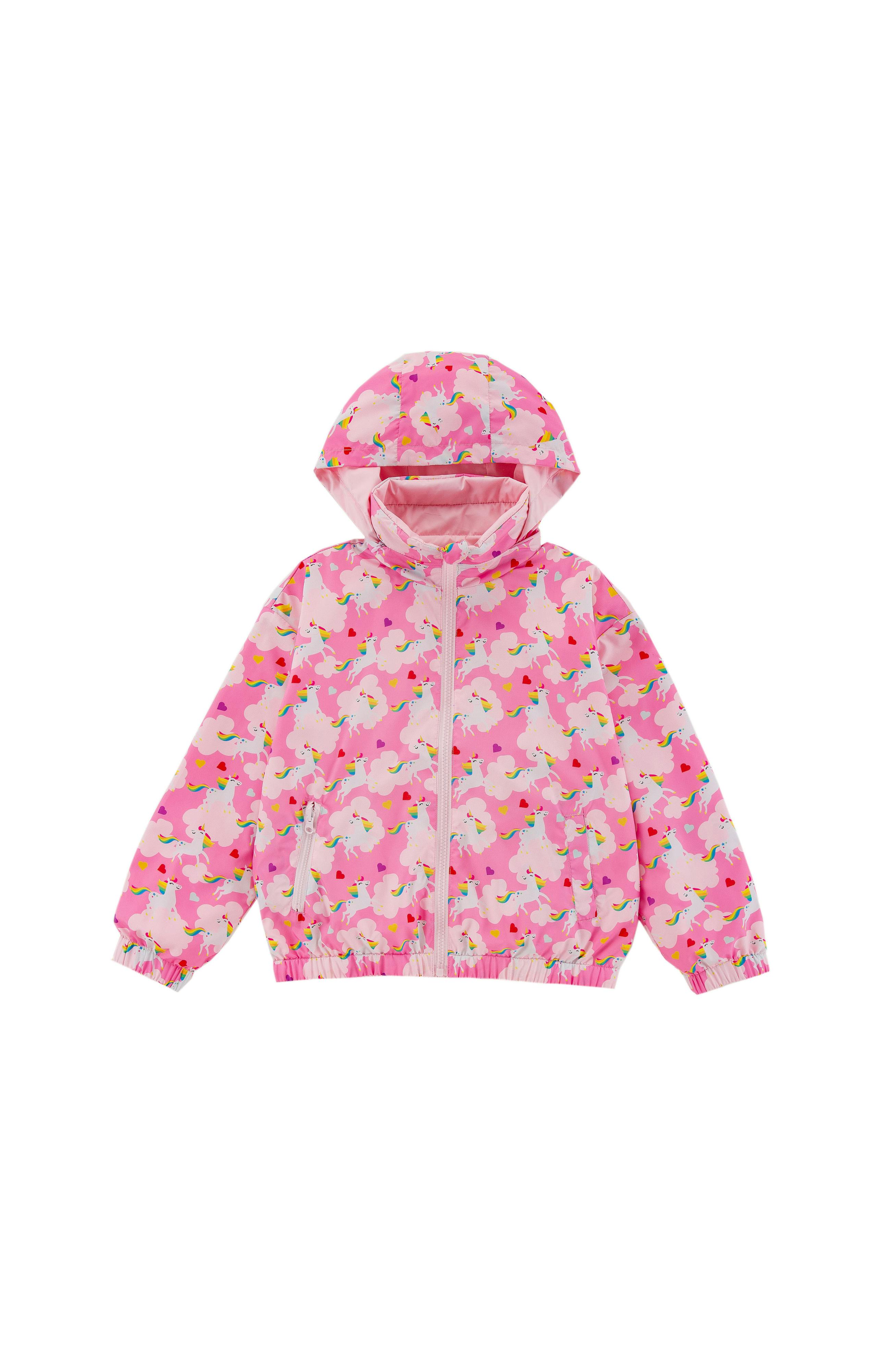 Max Reversible Rain Jacket Windbreaker, Dancing Unicorn