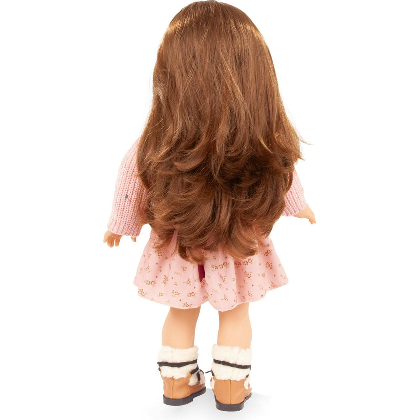 Gotz Elisabeth Flowers Millefleur 18" Standing Doll With Brown Hair And Sleeping Eyes