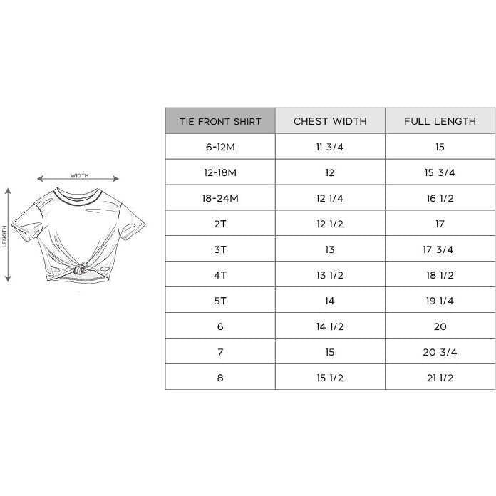 Girl's Tie Front Shirt Heart in Toffee
