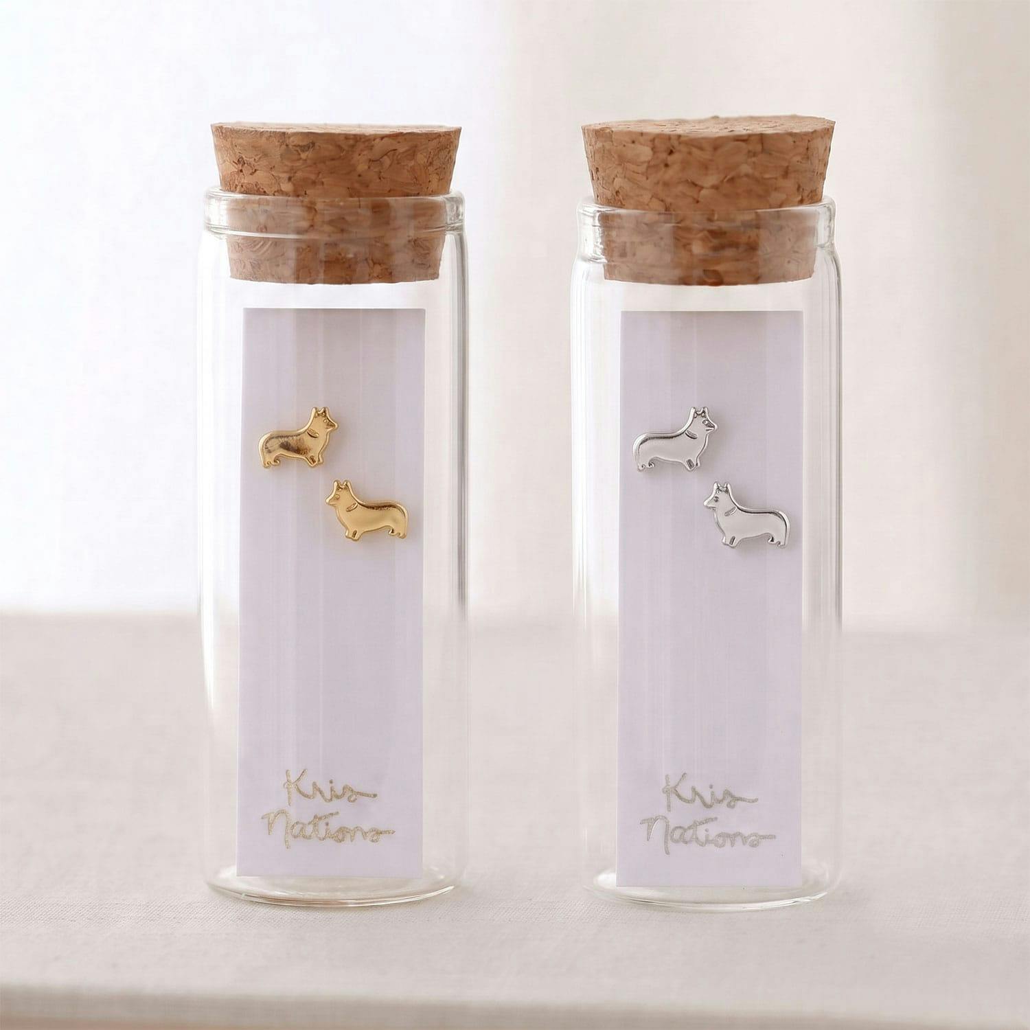 Corgi Dog Stud Earrings
