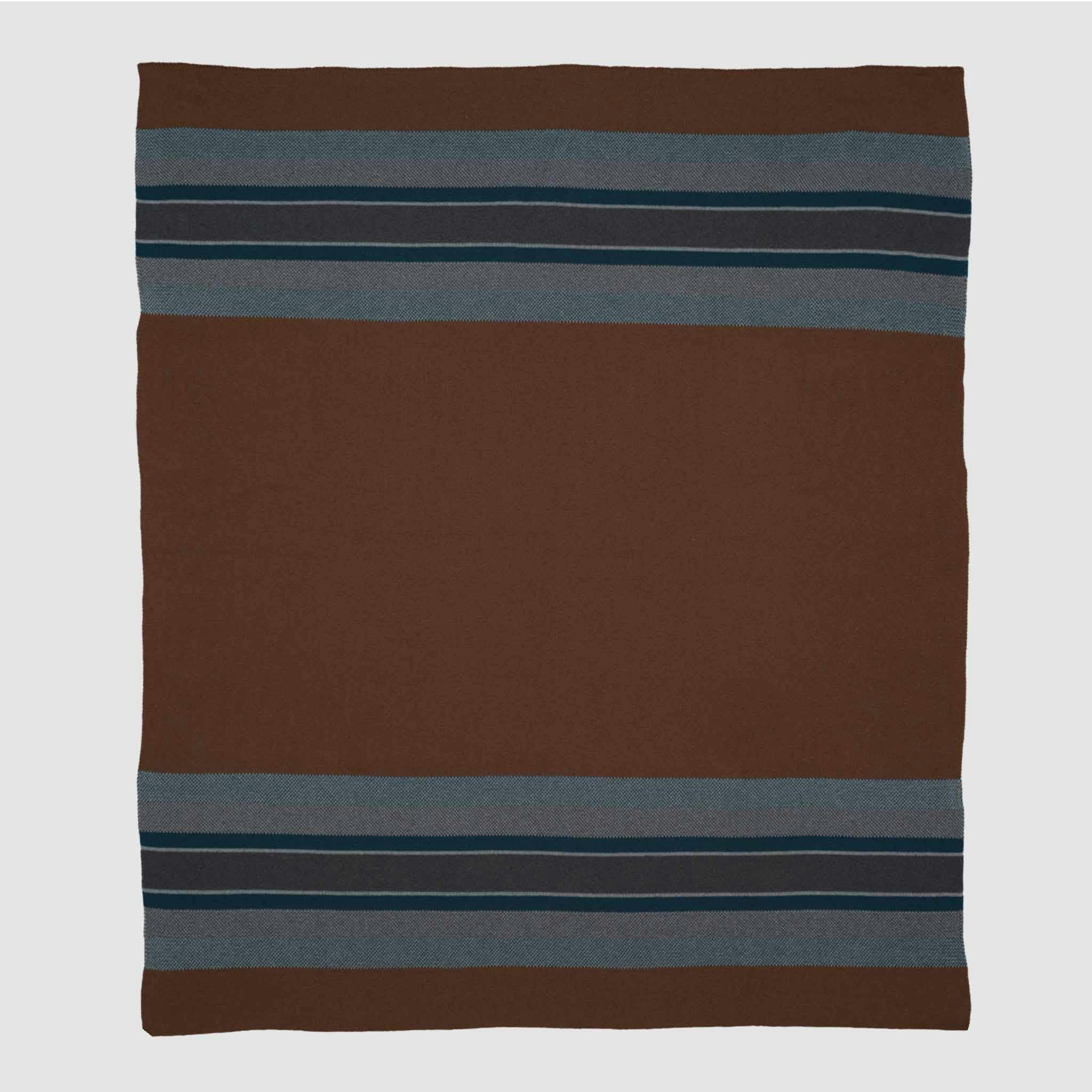 Cotton Sustainable Knit Throw Blanket | Lodge Stripe
