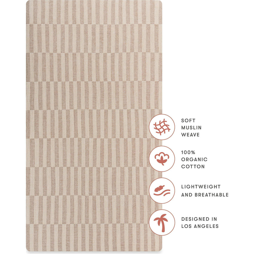 GOTS Certified Organic Muslin Cotton Crib Sheet