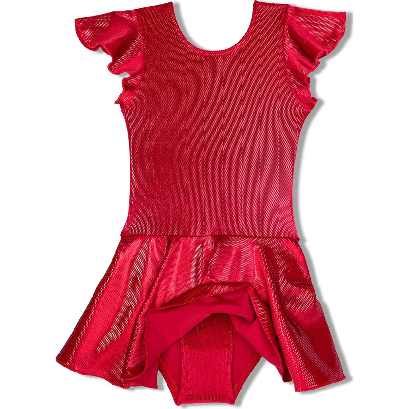 Red Dizzy Velvet Twirl Dress, Red