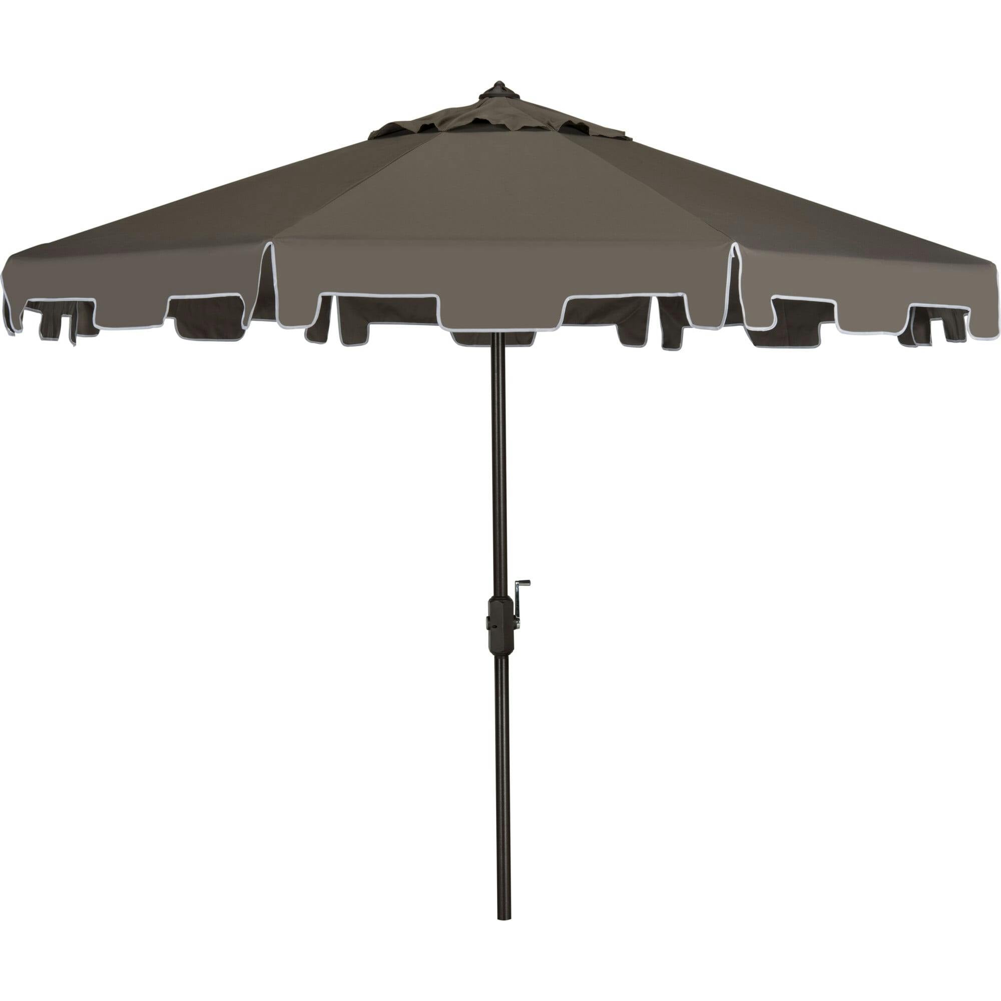 UV-Resistant Zimmerman 9' Crank Push-Button Tilt Umbrella