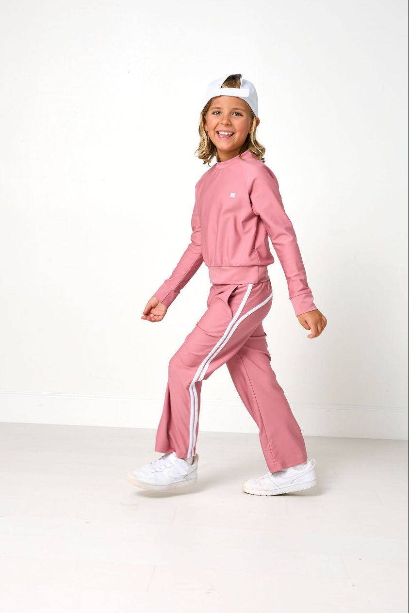 girls dusty pink crewneck