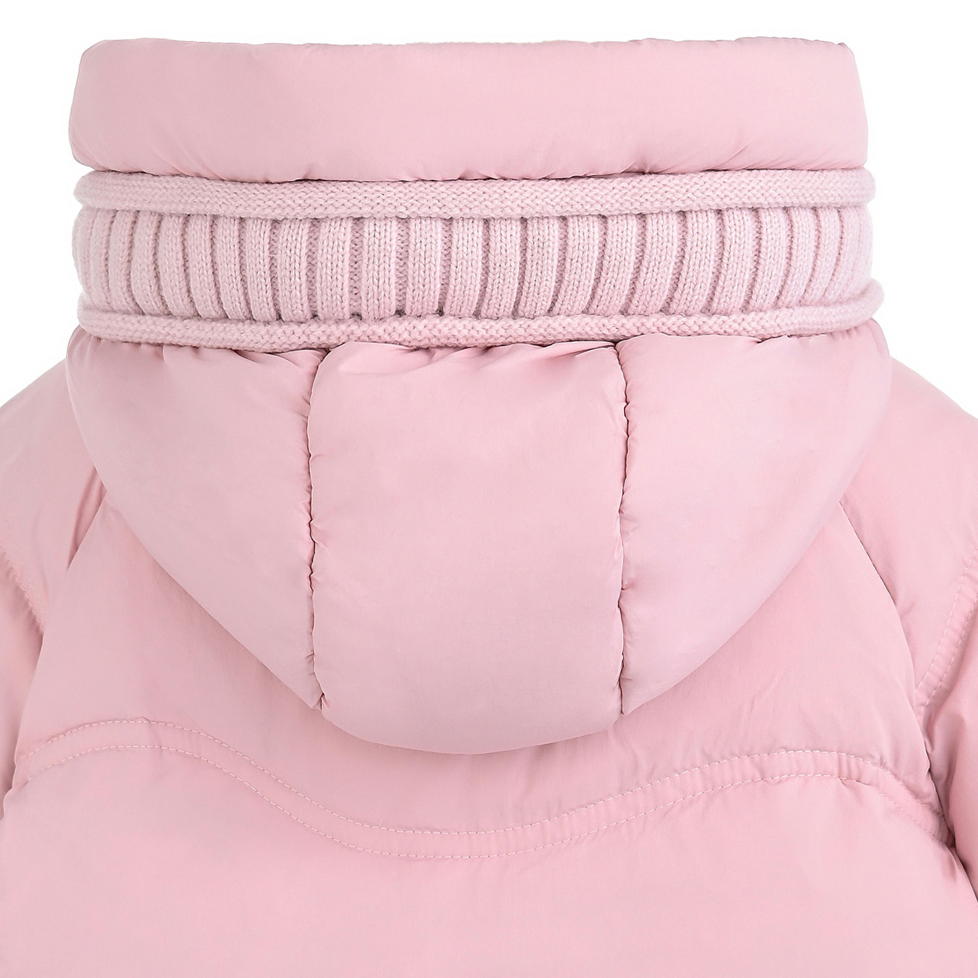 Light Pink Pom-Pom Puffer Jacket