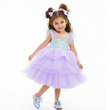 Lilac Dream Tiered Tulle Birthday Dress for Girls