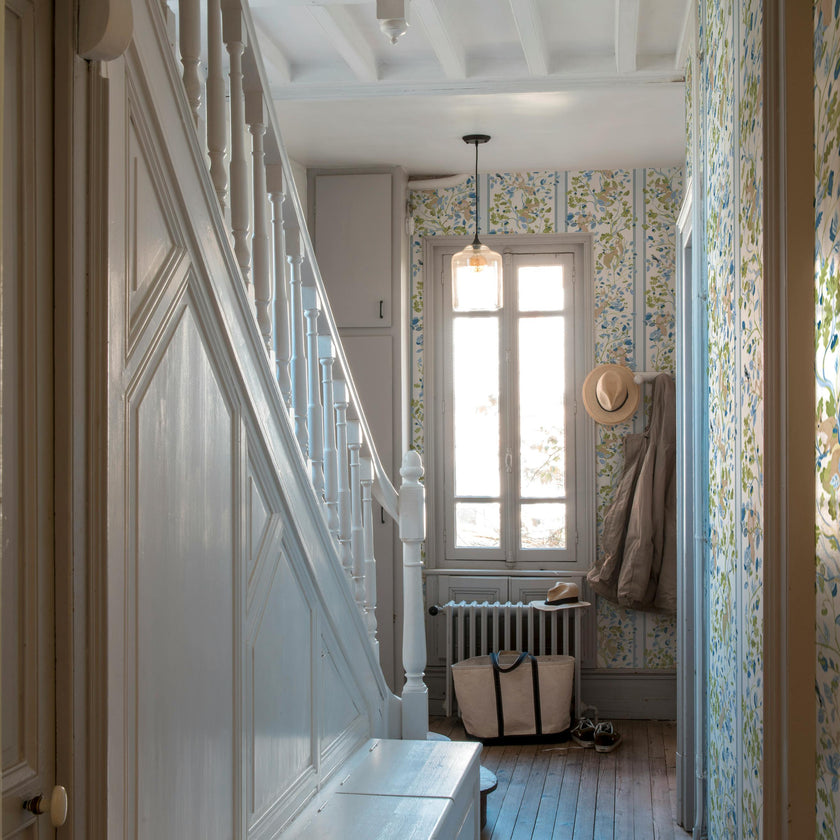 Wallpaper CASSE-NOISETTE color Vert et bleu
