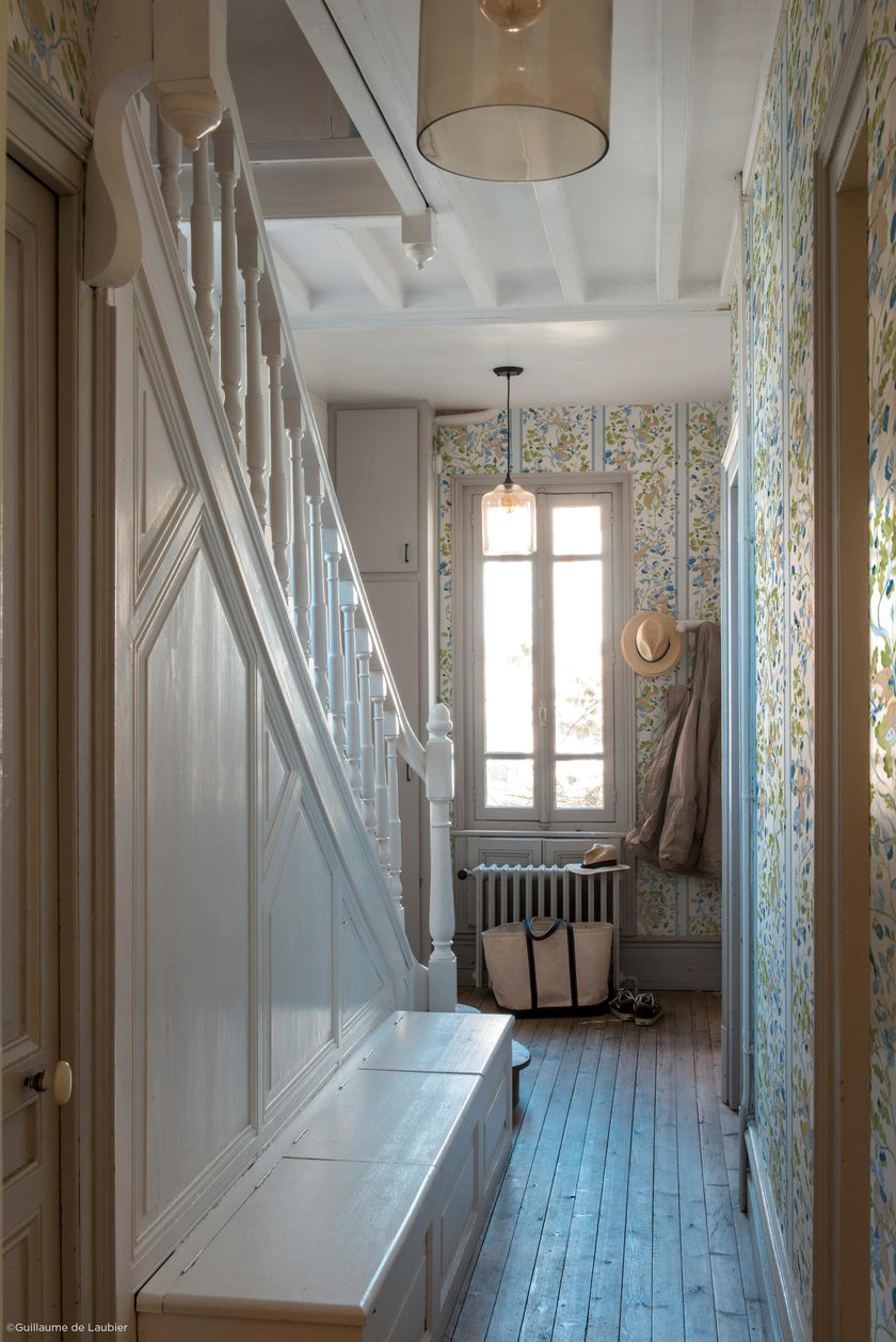Wallpaper CASSE-NOISETTE color Vert et bleu
